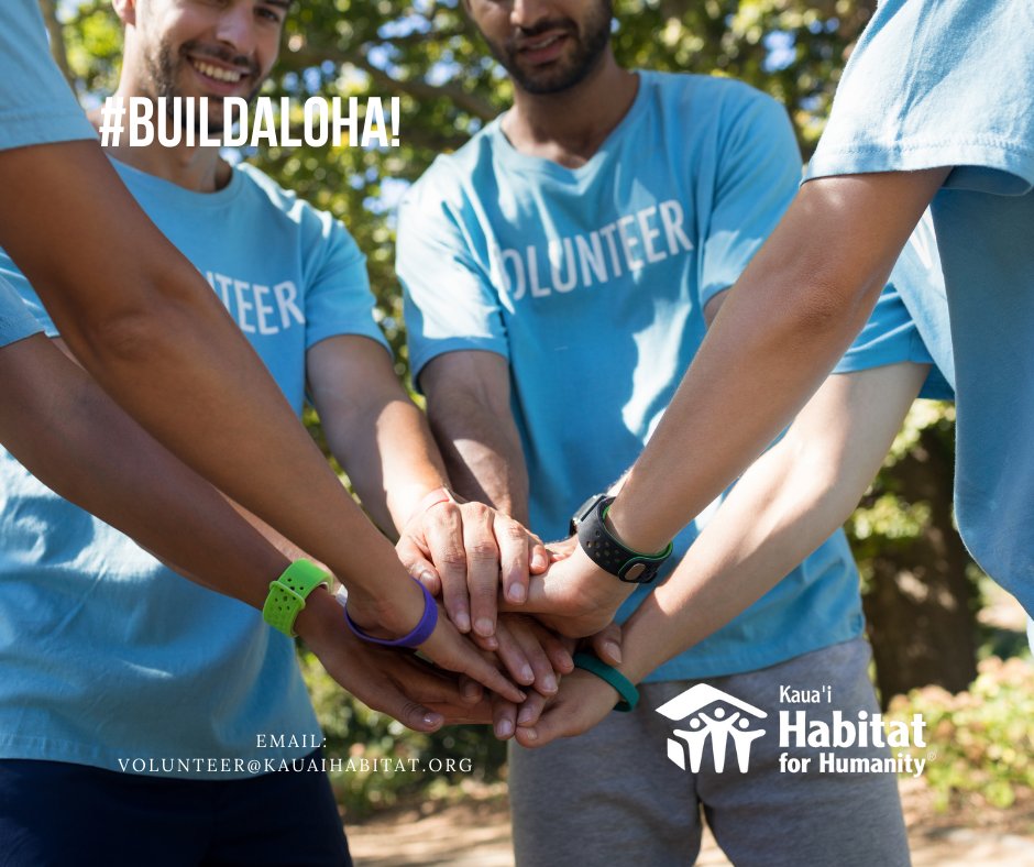 KauaiHabitat's tweet photo. Looking to make a difference in the Kaua`i Community? Why not strengthen the community by #volunteering with #KauaiHabitat! Join us as we build homes, communities and hope on island. #BuildAloha https://t.co/bbAN19CDtn https://t.co/uIj5UbXve1