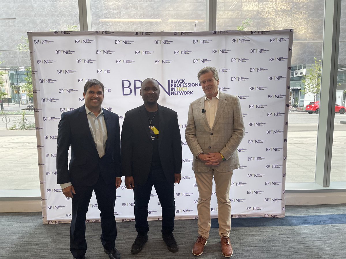 I joined Lekan Olawoye from @wearebptn and Sumit Oberai from @rbc for a discussion on "Executive Allyship for Black Tech Professionals in Uncertain Times".

Pleasure to answer questions about greater steps we can take to support Black Torontonians in our growing tech sector.