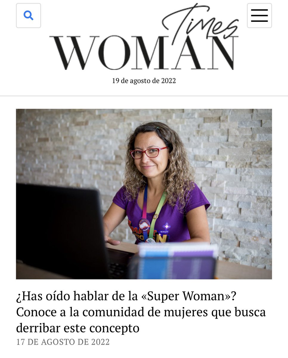 En Mujeres del Futuro buscamos erradicar la figura de la super woman para pasar a lo que llamamos la Smart Woman

Lee la excelente nota que le hicieron a <a href="/paugonzas/">Paula González S.</a> en <a href="/womantimescl/">Woman Times</a> 

womantimes.cl/has-oido-habla…