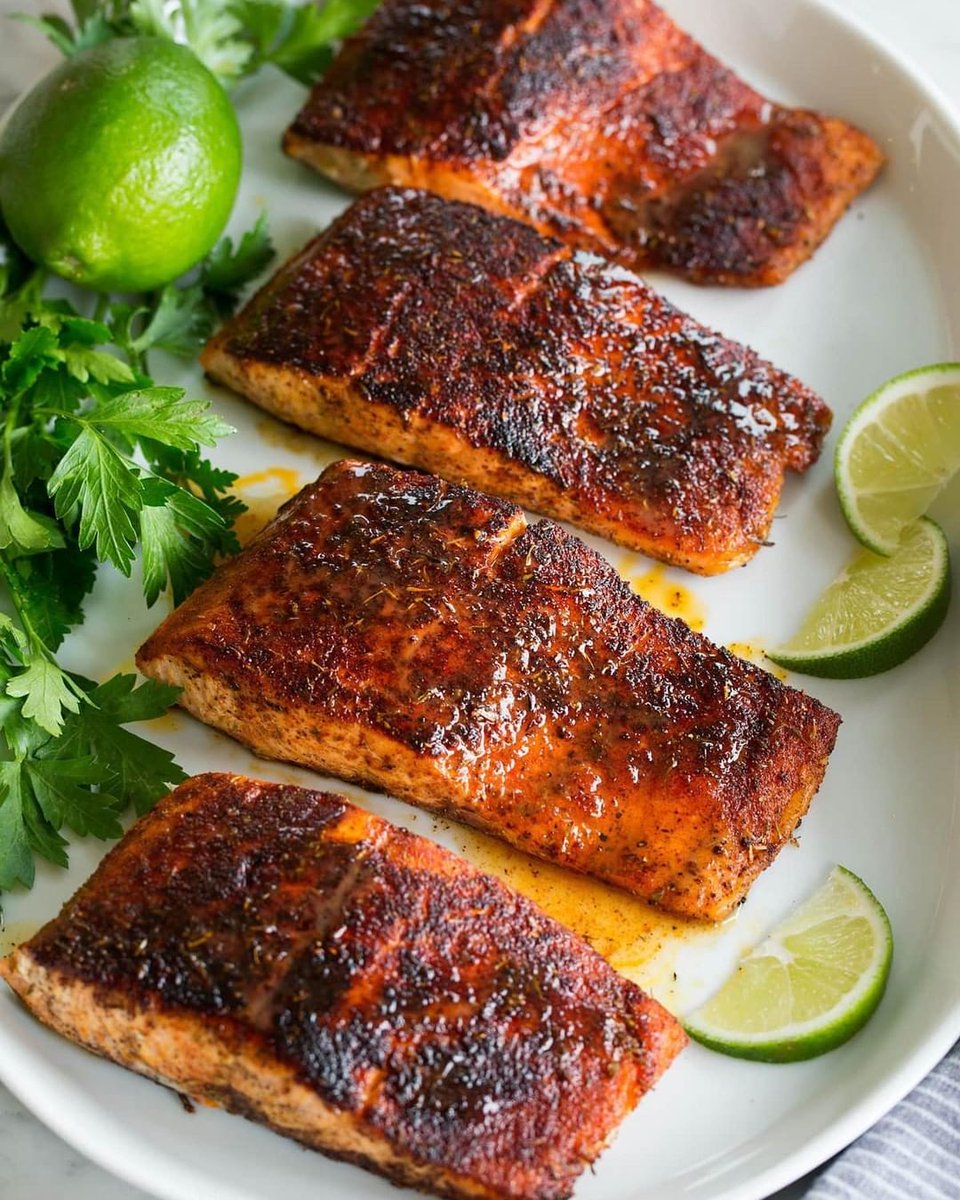 Blackened Salmon with a buttery honey lime sauce! It’s a quick and easy dinner that packs in so much flavor.

Perfect for a busy day. And you’ll be obsessed with this rich and vibrant sauce!
By: cookingclassy

#ketomeals #stuffedpeppers #bellpeppers #lowcalories #lowcarbdinner