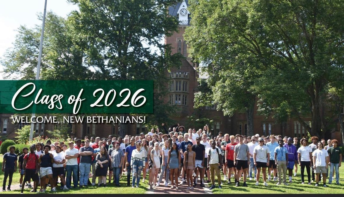ChrystalWells11's tweet photo. College move-in day for these 2! Quite the welcoming ceremony,  Matriculation Convocation for the incoming freshmen class. I've never been to anything like it. Overall, a very nice day! I love you boys! 💗 #runwiththeherd #bethanybison 🦬📚🏀 https://t.co/8o9CbMbdXn