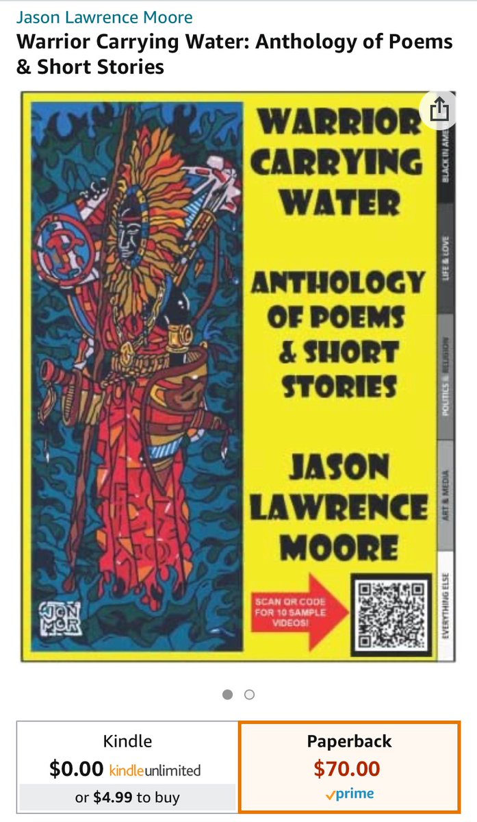 JLMoore111's tweet photo. Warrior Carrying Water Anthology is now
available and free for Kindle Unlimited subscribers (or
$4.99) and the paperback is $70 (full color), check it out!  https://t.co/sZg9zo3dHZ https://t.co/UlBvMdjNvu