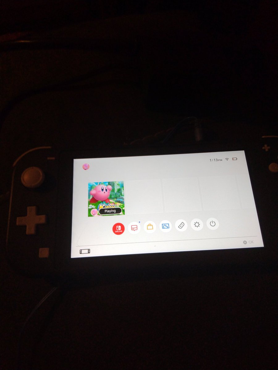 PinkDeath0271's tweet photo. Finally saved up enough to get a switch light and KIRBY!!!! https://t.co/G3lYbqewOa