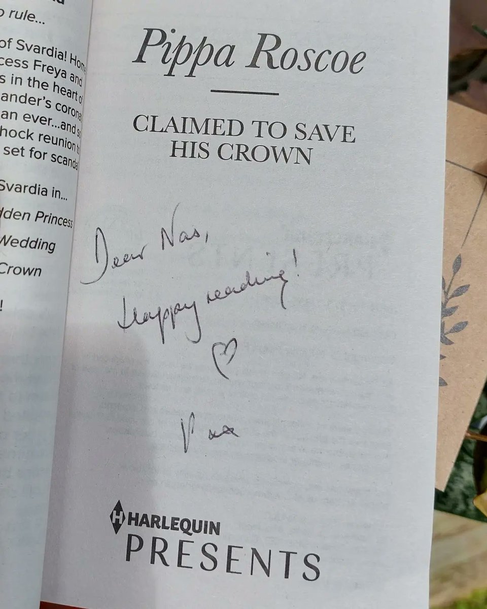 NasDean's tweet photo. I received "Claimed to Save His Crown" by Pippa Roscoe. 📖 📕 📘 📗 📓 📚 #inthemail #signedbook #Sept2022 #NewBook
Thank you ❤️  @PippaRoscoe  ❤️❤️❤️ https://t.co/yn7l7heuKp