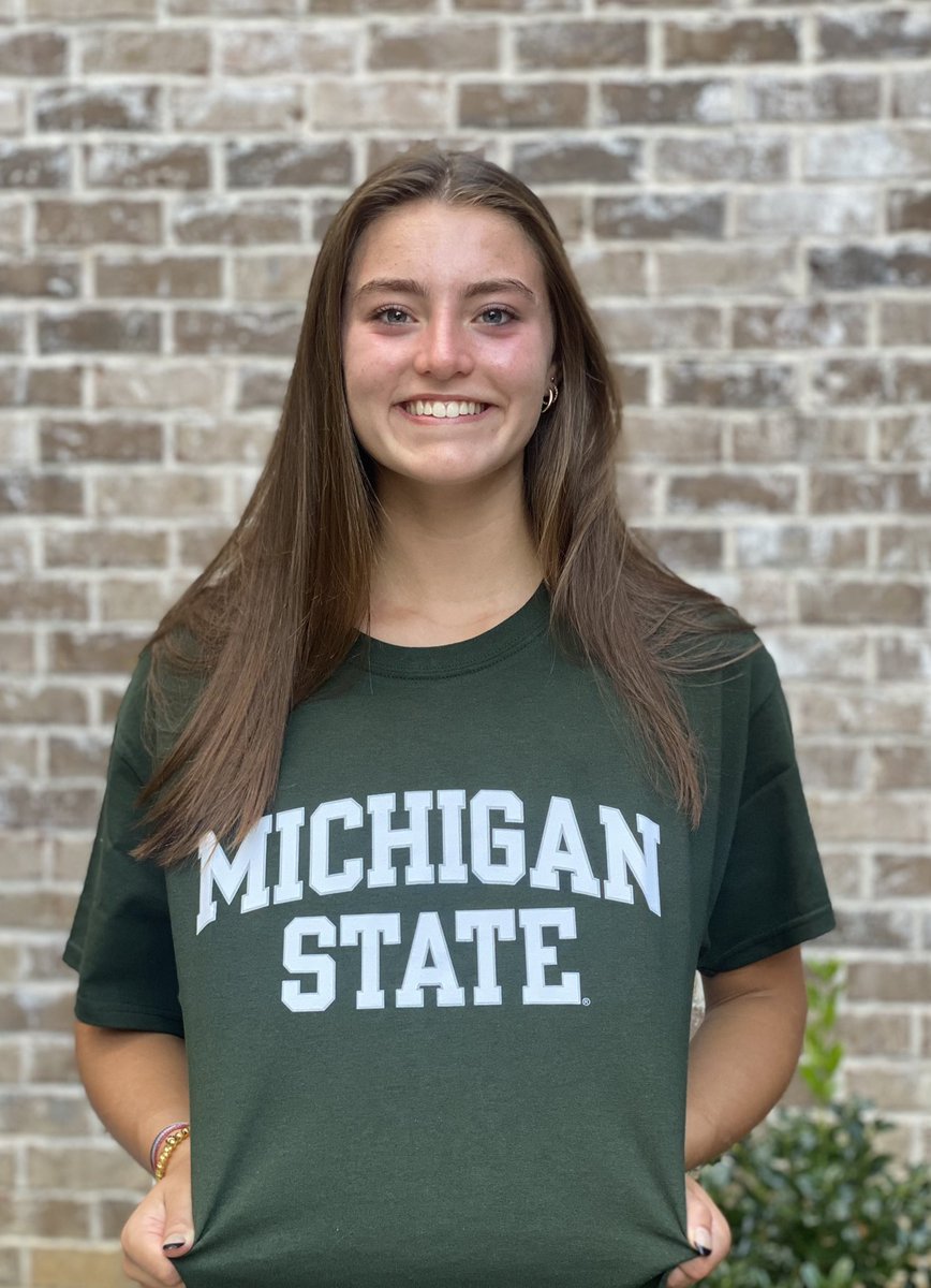 I am so excited to announce that I have verbally committed to continue my academic and athletic career at Michigan State University! Thank you to all of my family, coaches, teammates who have helped me to be where I am today! I am so excited for this next chapter! GO GREEN!💚🤍