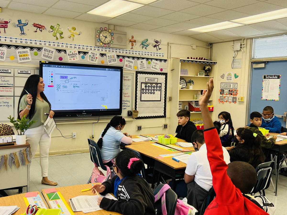 BroadmoorSchool's tweet photo. What an incredible Day #2 of instruction! Students engaged, accountable talk taking place, and targets being addressed! #StandardsBasedInstruction #BeFearless #BeExtraordinary @MDCPSCentral @LeonMaycock @LDIAZ_CAO https://t.co/a8j1Yww9Lt