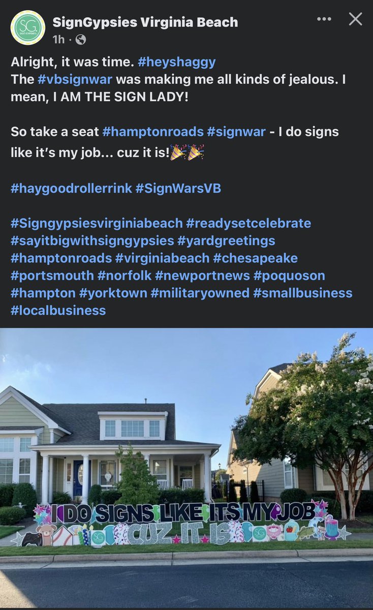 🤣HA! <a href="/Sign_Gypsies/">SignGypsiesNorfolk</a> has done it- I think they may have won #vbsignwars… for now. 😉 <a href="/shaggy757/">Shaggy</a>