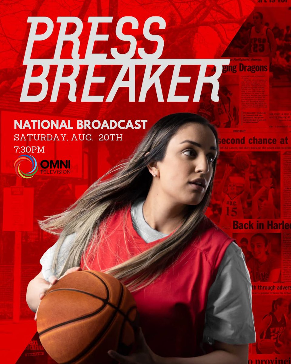 This Saturday, Press Breaker, the story of Harleen Sidhu, the 1st Panjabi woman to play NCAA Div 1 will be airing nationally on Omni! 

Help get the word out!

<a href="/htsumura/">Howard Tsumura</a> <a href="/DRIVEBasketball/">Pasha Bains</a> <a href="/BCHoopGirls/">BC Hoop Scoop Girls</a> @BCHoopScoop <a href="/BasketballBC/">Basketball BC</a> <a href="/CanadaWest/">Canada West</a> <a href="/UBCWBBall/">UBC Women's Basketball</a>