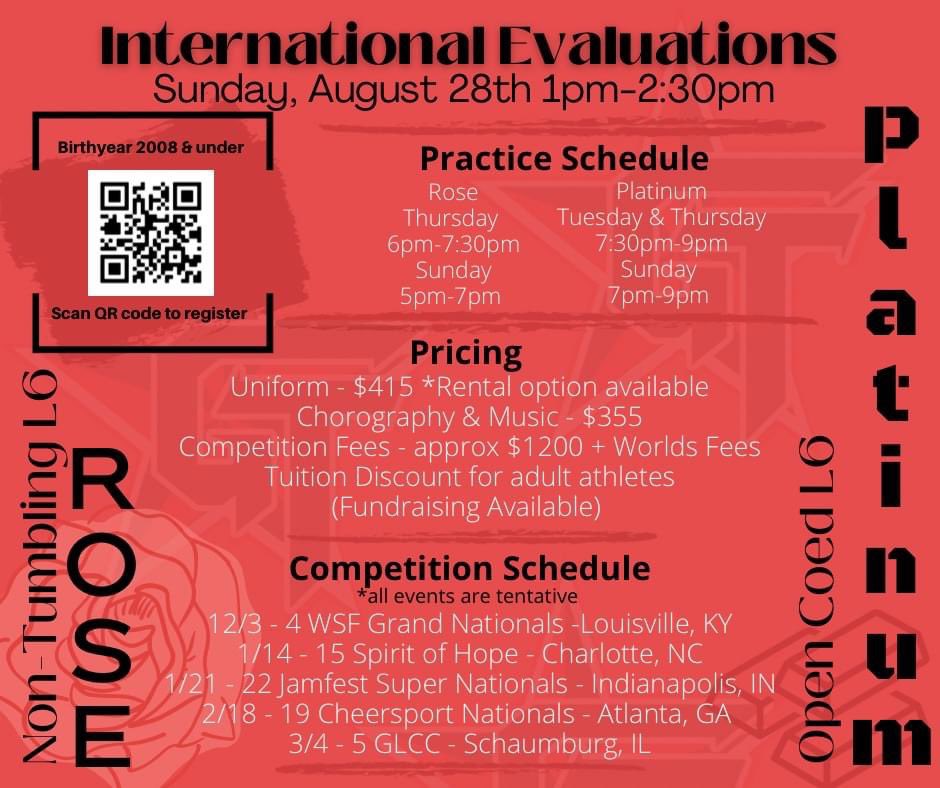Evaluations for our International Program are being held Sunday, August 28th 1pm-2:30pm. 

Click the link below to register NOW!

gomotionapp.com/team/kygta/pag…