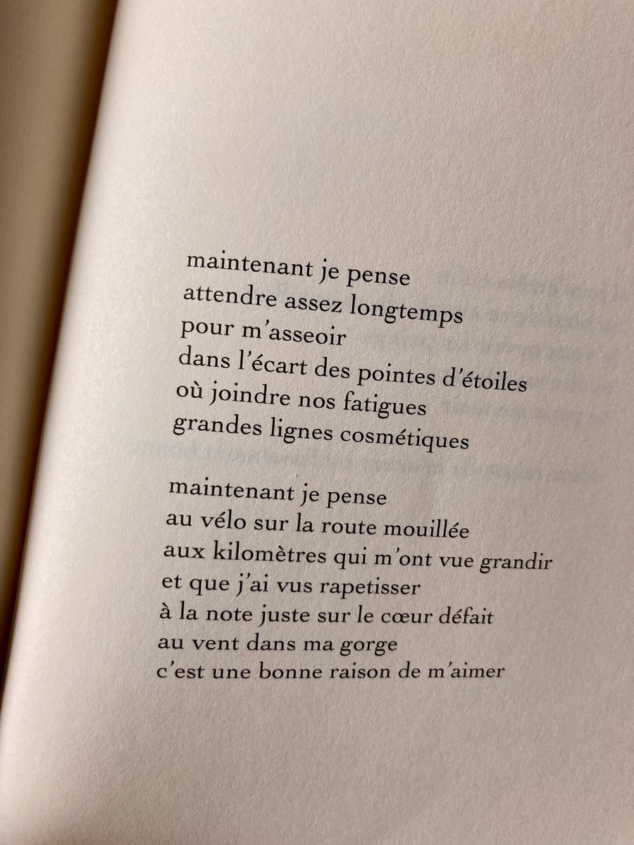« Toute raison de m’aimer est forcément bonne » 

Orane Thibaud, Éd. L’Oie de Cravan (2022) #poesieqc