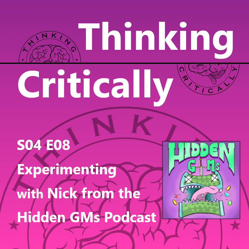 ThinkCritDnD's tweet photo. 🎙️NEW EPISODE🎙️
"Experimenting" with @HiddenGMs out now on your podcast platform of choice where discuss the virtues of trying other systems, and how to introduce new elements into your campaigns
#DnD #podcast #TTRPG