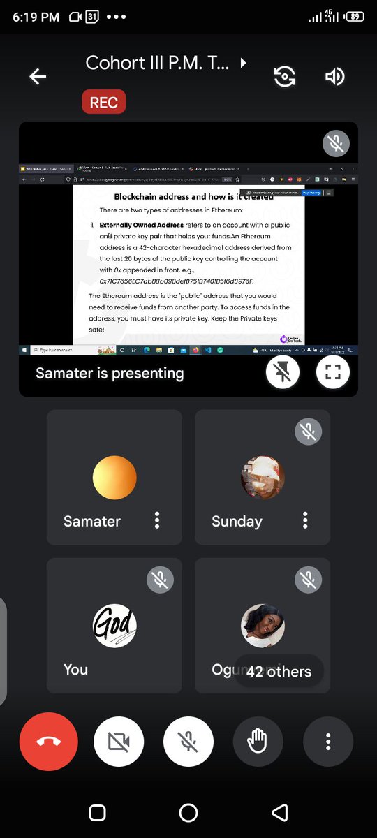 Bube_tec's tweet photo. Week 2 with our amazing tutor. 
I understood POS and POW better.

Thank you @web3ladies 

#web3ladies 
#web3community 
#web3lady
#web3ladiescohortIII https://t.co/uiExvbQ7s9