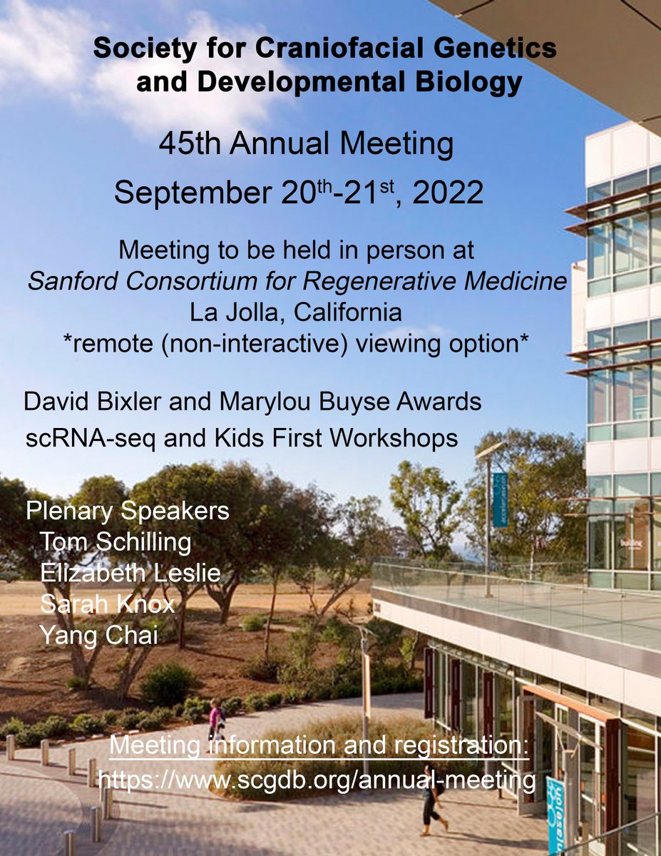 The annual SCGDB meeting in sunny La Jolla, CA is fast approaching! The abstract deadline to be considered for a talk is tomorrow August 19th.