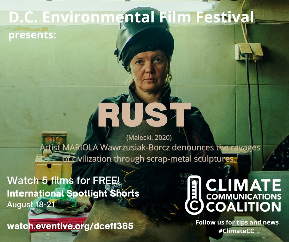 climate_cc's tweet photo. Starting today - watch 5 free enviro-shorts with @dceff_org @Poland #art #Rust #sculpture @TheDCArts #artfollowslife #artforlife #ClimateCC https://t.co/Y2h4tD6TfY