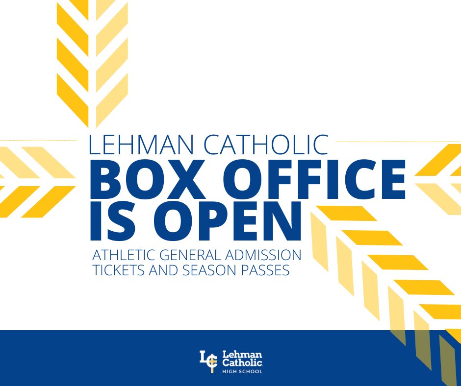 Lehman's Ticket Box Office is OPEN! Watch the Cavaliers in action! General admission tickets and season passes are available. Click the link to see your ticketing options. 
lehmancatholic.com/ticketing