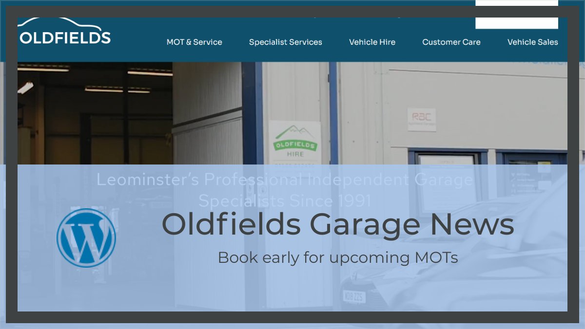 Oldfields's tweet photo. Newsletter - MOT Busy Season - https://t.co/RtYirUVcEe https://t.co/blNhP3DDWj