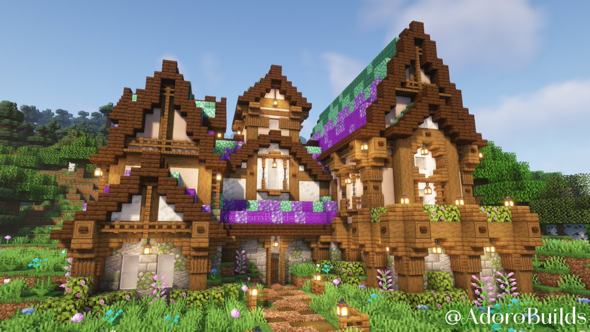 AdoroBuilds's tweet photo. Amethyst Manor 💜

#minecraft #minecraftbuild #minecraftbuilds #mcbuild #mcbuilds #minecraftbuildinspo https://t.co/nKL2jR0wYm