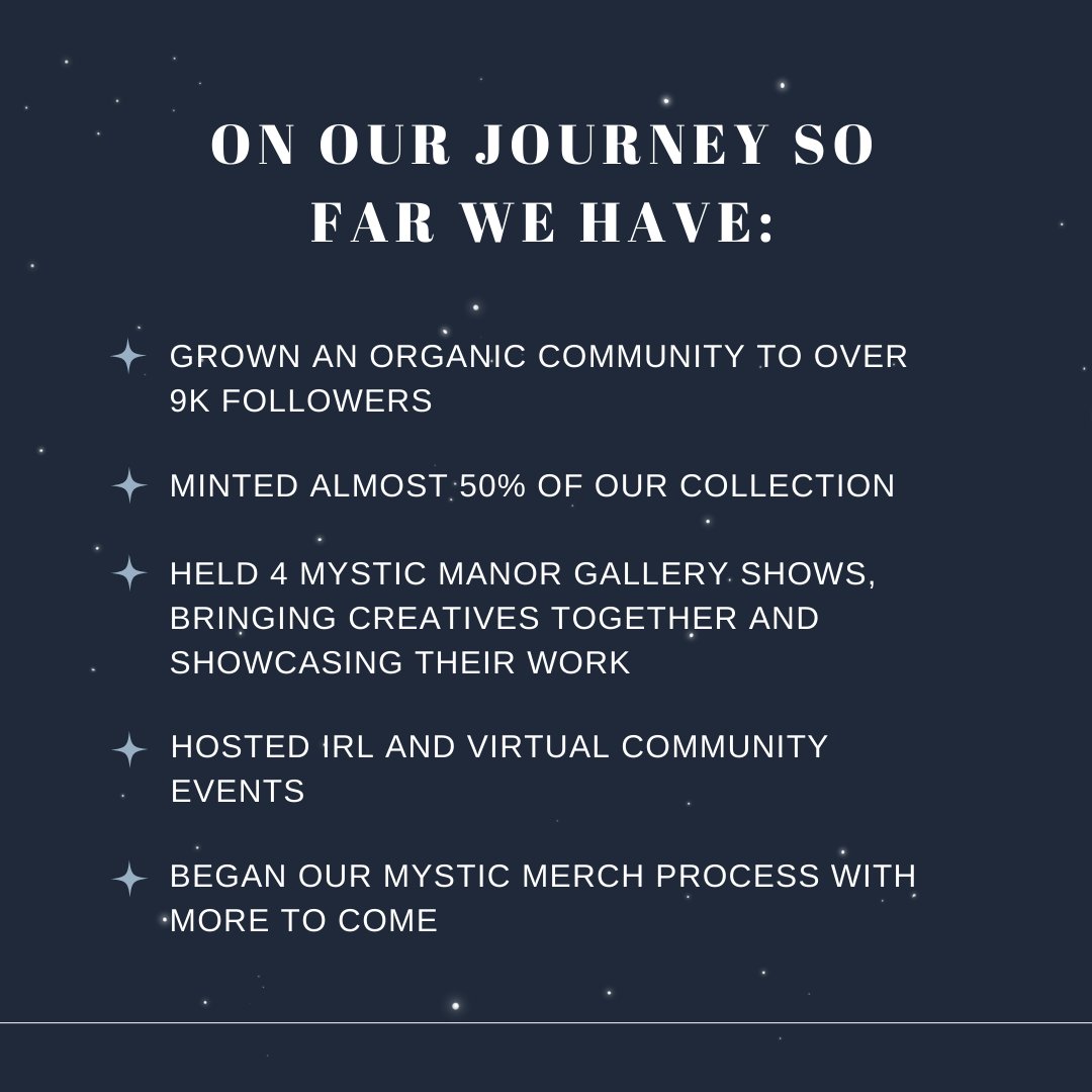 MysticSisNFT's tweet photo. Going into the weekend we wanted to re-highlight some information we shared last week in regards to the exclusive access and benefits you gain from being a Mystic Sisterhood holder 🔮 

Thank you again from the bottom of our hearts for being a part of our community and journey! https://t.co/5kZ5RT8iIm