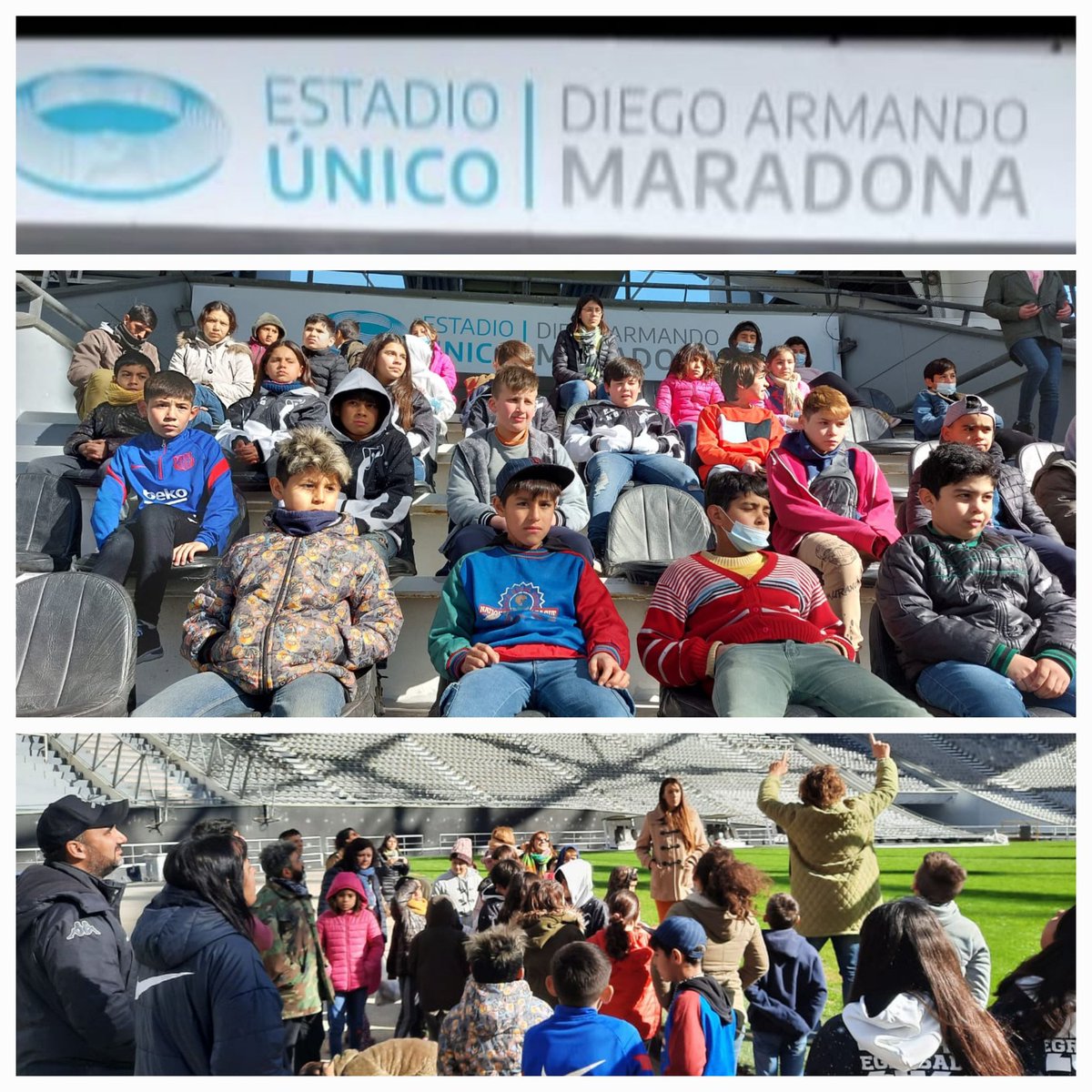 Leot14's tweet photo. ➡️Hoy las EP Rurales de #GeneralViamonte, disfrutaron de su visita guiada al #EstadioÚnico de #LaPlata🏟.
👉Continuamos fortaleciendo trayectorias educativas de nuestr@s estudiantes bonaerenses.
@Kicillofok @AlbertoSileoni @ClaudiaBracchi1 @gustavoeferri
➡️Educación Física PBA❤️ https://t.co/GkCKdDuzJk