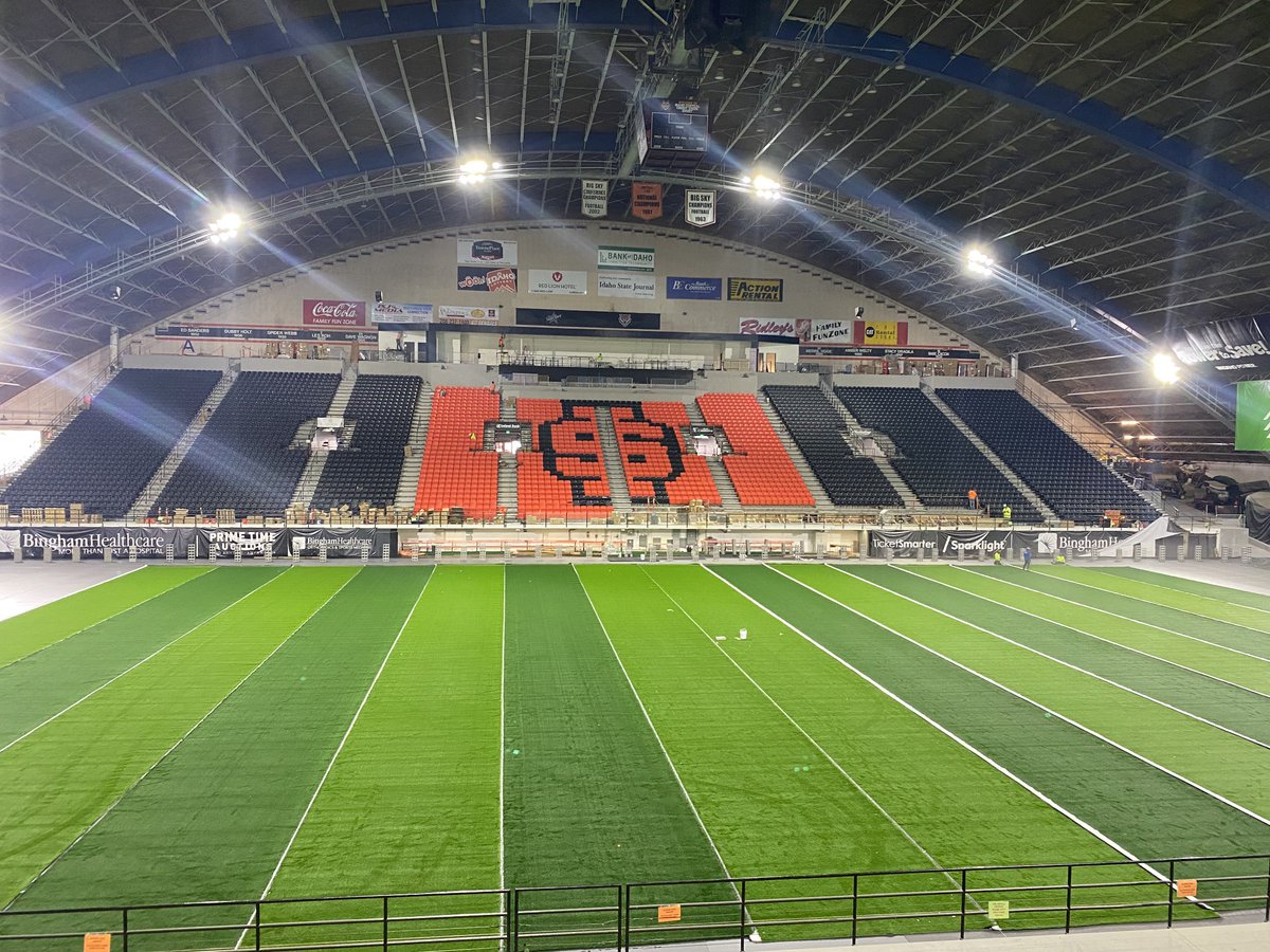 Seats are done, loges moving along nicely, and the turf is going down!