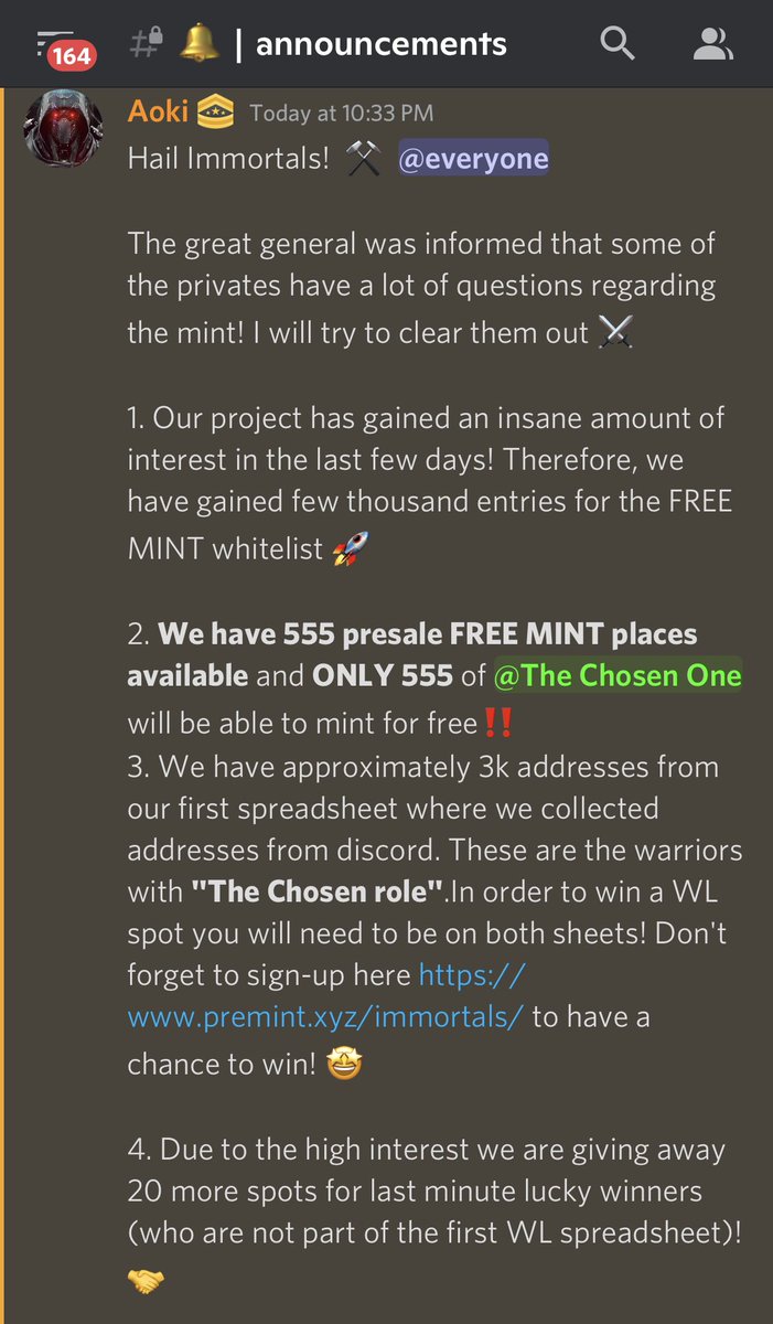The Immortals NFT tweet media