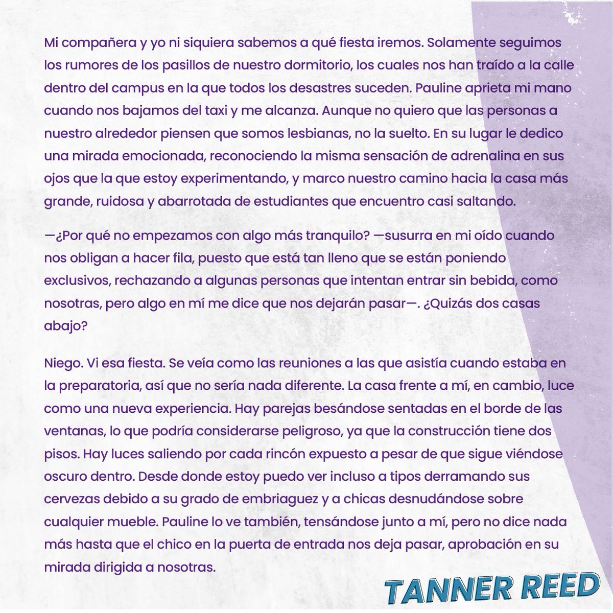 CosmoEditorial's tweet photo. ¡Queridos Cosmo Lovers!, queremos compartir con ustedes un extracto de ¨Tanner Reed¨ de Oscary Arroyo @OscaryArroyo  ❤️‍🔥⛓️

Si te emociona comenta 🏈💜

#Extracto #TannerReed #OscaryArroyo #Editorial #CosmoEditorial #EdiciónDeLibros #Distribución #LibrosOriginales #CompraOriginal https://t.co/hnXeRdkSv9