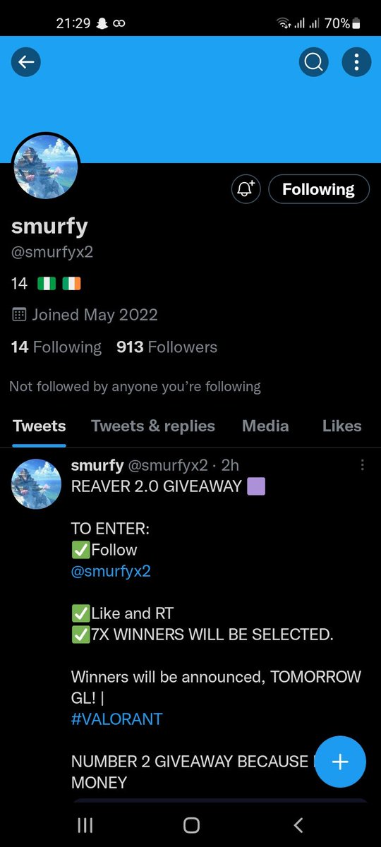 SeizeVAL's tweet photo. @smurfyx2 Done https://t.co/Riq3sWuV8O
