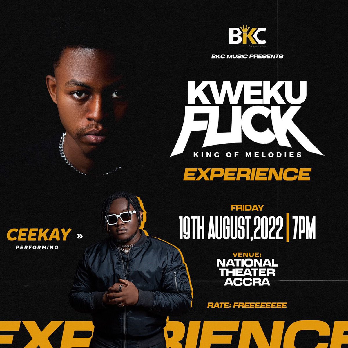 Geng17_music's tweet photo. P3 SIKA HitMan Ceekay is Performing live at the National Theatre on 19th August that's Tomorrow at the King of melodies EP concert,please dont be left out. Come and Support @dreamusicgh thanks. @ceekayforever @KwekuFlick @BKCMusic 
#KingofmelodiesEP https://t.co/M9mNpneePS