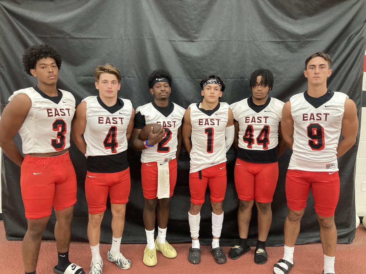Congrats to the 2022 varsity football captains. Delmario Taylor, Dimitri Hritz, Dillon Williams, Raul Garcia, Jordan Boykin, Troy Cooper. These young men are not only excellent football players, but are great leaders, and phenomenal young men. #WEAREEAST #EAT.