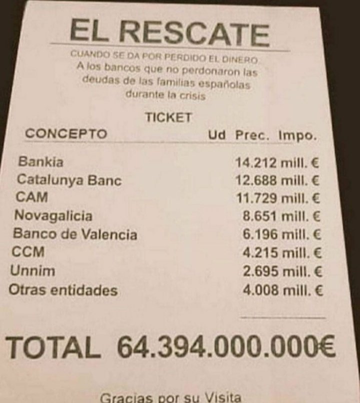 Socarrat___'s tweet photo. Te cobran 5 pavos por una cerveza o 10 céntimos por un cubito de hielo, pones un tuit con el ticket, todo el mundo se escandaliza y acaba siendo TT durante días...
Pero de este sablazo casi nadie se acuerda... https://t.co/GngxAlhuzV
