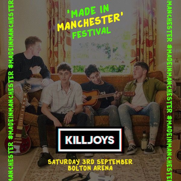 Absolutely buzzing to announce we’re playing Made in Manchester festival on 03/09/2022, at Bolton Arena.

The link to buy discounted tickets is below, and set times will follow shortly. 

Love always,
Killjoys.
<a href="/MadeInMCRFest/">Made In Manchester Festival</a> 

ticketsource.co.uk/madeinmanchest…