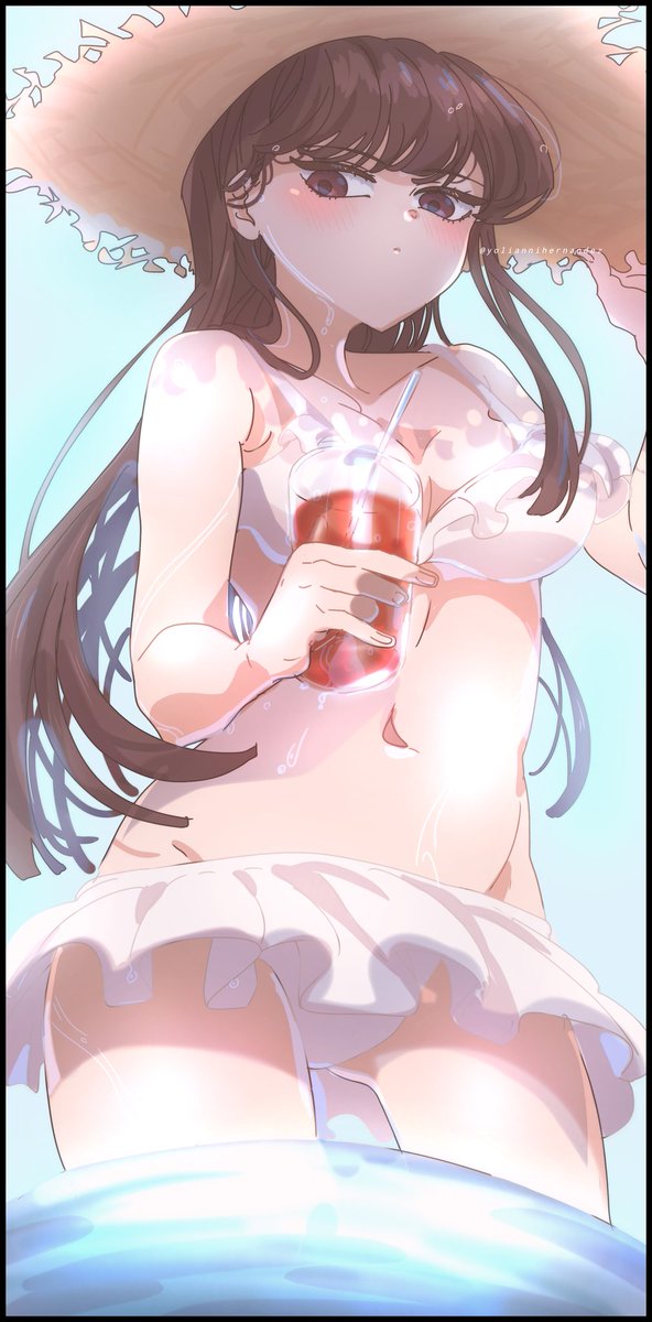 Mi dibujito de Komi San >>>333 
En traje de baño 💖❤ #komisannopuedecomunicarse #komishouko #komi #komisancantcommunicate