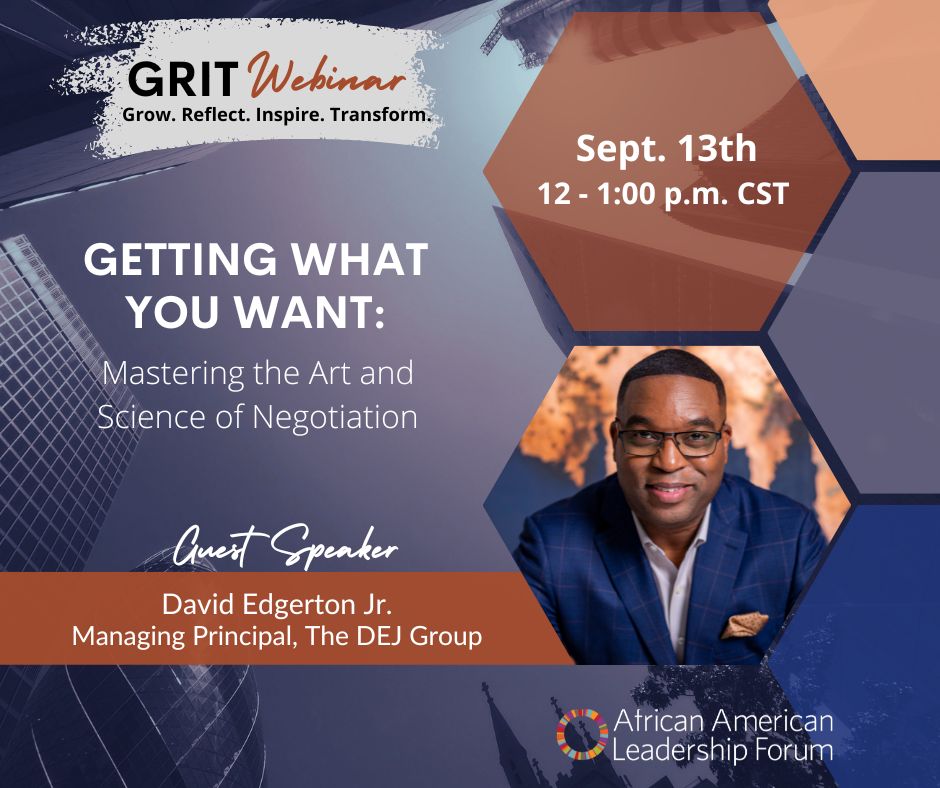 Are you ready to get what you desire? Join us for our GRIT Webinar session, Getting What You Want: Mastering the Art &amp; Science of Negotiation. Learn the strategies, tools, and skills needed to succeed in business and personal negotiations. bit.ly/3dFgywX