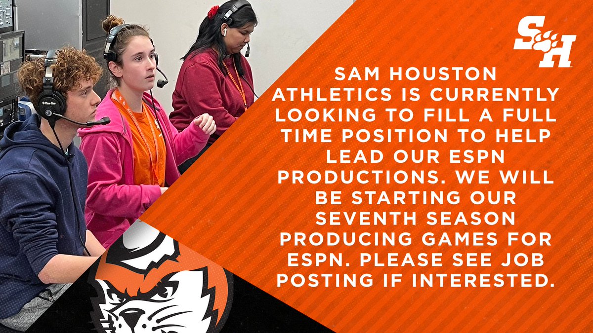 BearkatVid's tweet photo. We have an opening and are looking for someone with sports production experience. It's a great opportunity to be part of the exciting future of @BearkatSports as we transition to FBS Football and Conference USA. 

https://t.co/ShHh2OjMDP https://t.co/kZpgDOXGPv