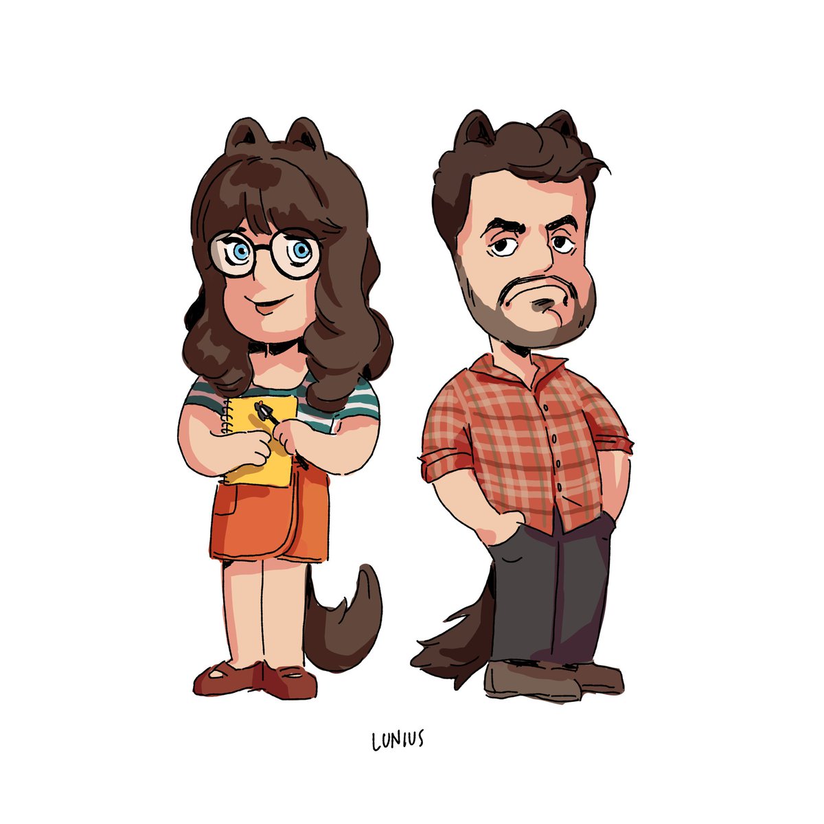 Lunishq's tweet photo. Meow Girl. A little stylization practice while missing @New_GirlTV https://t.co/JJS2MMNFwV