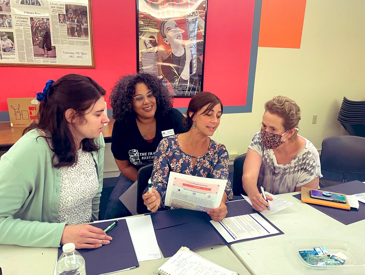 NHplaybased's tweet image. Thank you @derrylibrary for generously hosting our second #playbasedlearning workshop for NH librarians yesterday! What a wonderful opportunity for new connections, collaboration, inspiration, &amp;amp; learning. @nhsl @unhchhs  #NewHampshire #nhlibraries #learningthroughplay