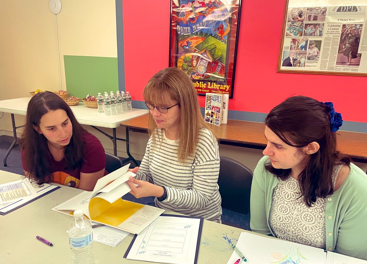 NHplaybased's tweet image. Thank you @derrylibrary for generously hosting our second #playbasedlearning workshop for NH librarians yesterday! What a wonderful opportunity for new connections, collaboration, inspiration, &amp;amp; learning. @nhsl @unhchhs  #NewHampshire #nhlibraries #learningthroughplay