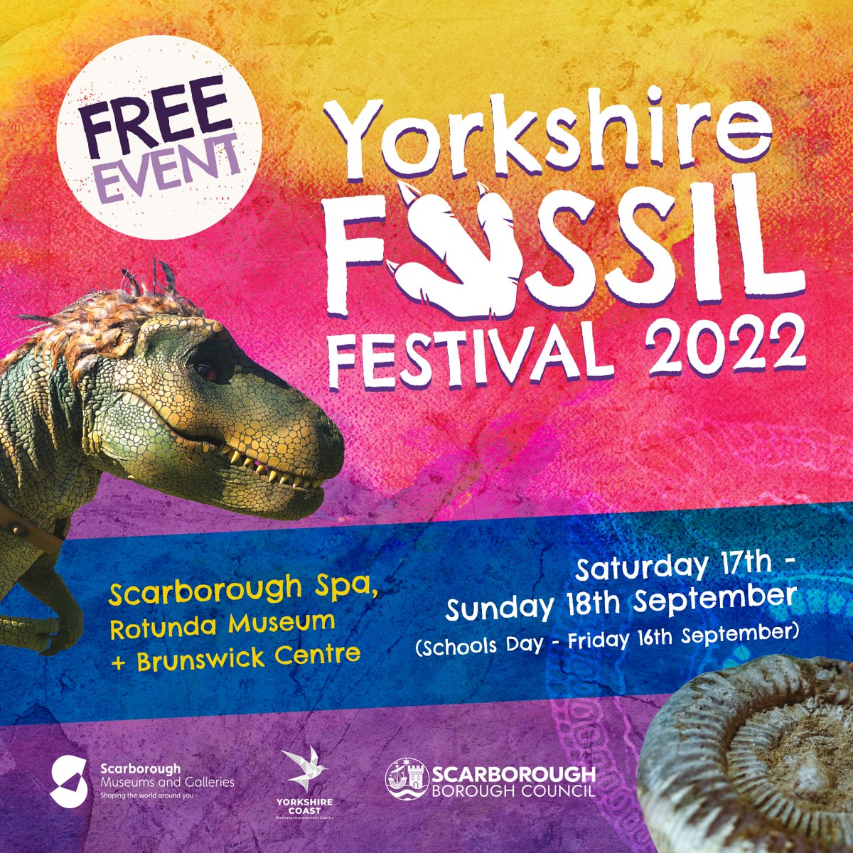 #FossilFriday, and just 4 weeks to go until the start of the Yorkshire Fossil Festival.
It is possible that, as Festival director, I am slightly biased, but #YorksFossilFest22 is shaping up to be absolutely fab!