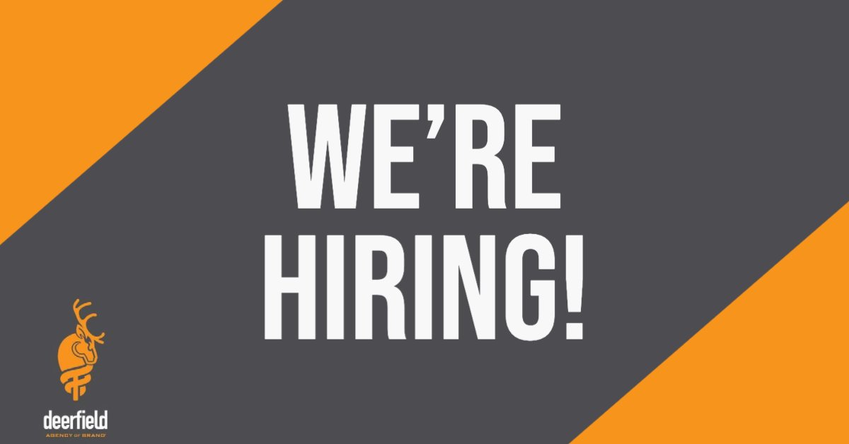 Deerfield Agency of Brand is growing rapidly and hiring!  We offer Self Managed PTO, a beautiful new office, and collaborative culture! Interested in learning more? Head to our careers page!  bit.ly/DFACareers