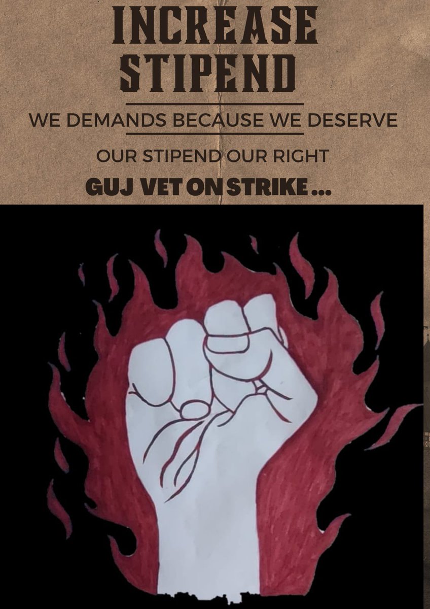 Dare to struggle
Dare to win
#Increase_Guj_Vet_Stipend 
#guj_veterinary_students_on_strike 
#guj_vet_union 
<a href="/CMOGuj/">CMO Gujarat</a> <a href="/RaghavjiPatel/">Raghavji Patel</a> <a href="/KanuDesai180/">Kanu Desai</a> <a href="/CRPaatil/">C R Paatil</a> <a href="/ndtv/">NDTV</a> <a href="/tv9gujarati/">Tv9 Gujarati</a> <a href="/VtvGujarati/">VTV Gujarati News and Beyond</a> 
<a href="/Bhupendrapbjp/">Bhupendra Patel</a> 
<a href="/CRPaatil/">C R Paatil</a> 
<a href="/sanghaviharsh/">Harsh Sanghavi</a>  <a href="/AmitShah/">Amit Shah</a> <a href="/PRupala/">Parshottam Rupala</a>