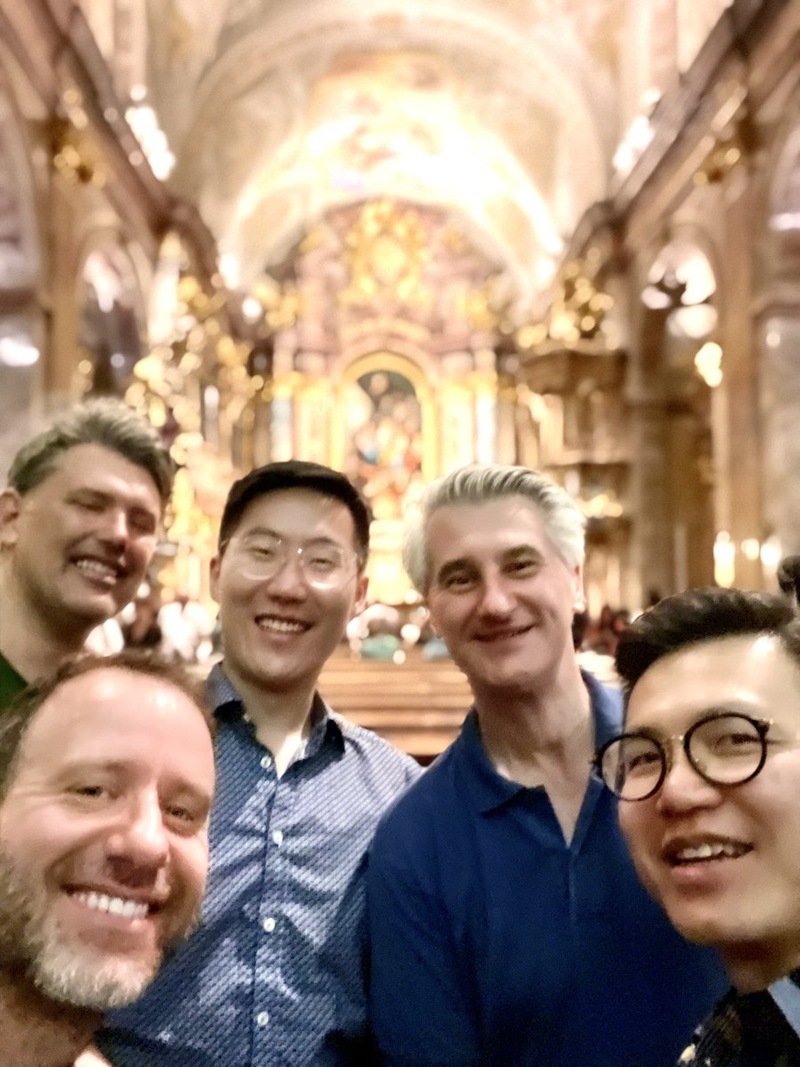 James C Lee (@mir_jlee) on Twitter photo Boys night out in Vienna - Quartet playing Schubert, Beethoven and Mozart on period instruments. In a 17th century St Anneโs Chapel. Rock on! ๐ค๐ผ๐จ๐ฝโ๐ค<a href="/DrAntG/">Anthony Glover</a> <a href="/zhang_jinghong/">Jinghong (Anderson) Zhang</a> Boys night out in Vienna - Quartet playing Schubert, Beethoven and Mozart on period instruments. In a 17th century St Anneโs Chapel. Rock on! ๐ค๐ผ๐จ๐ฝโ๐ค<a href="/DrAntG/">Anthony Glover</a> <a href="/zhang_jinghong/">Jinghong (Anderson) Zhang</a>