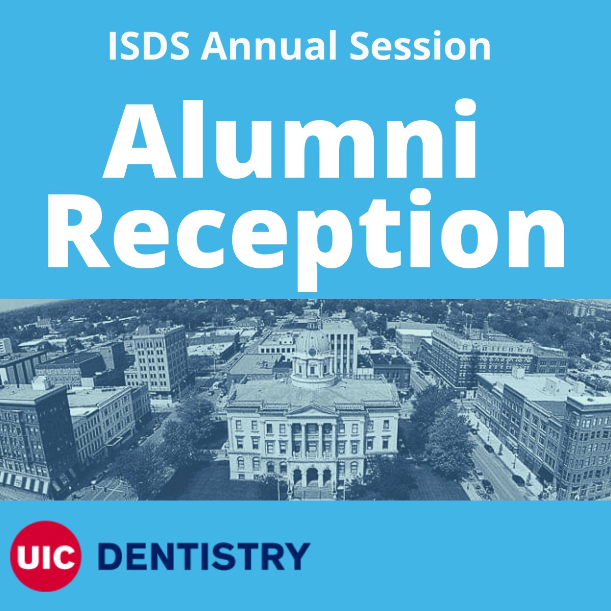 Alumni, don't forget! Join us for a reception in conjunction with the ISDS 158th Annual Session this Friday, September 9! Click here to register: go.uic.edu/ISDS22