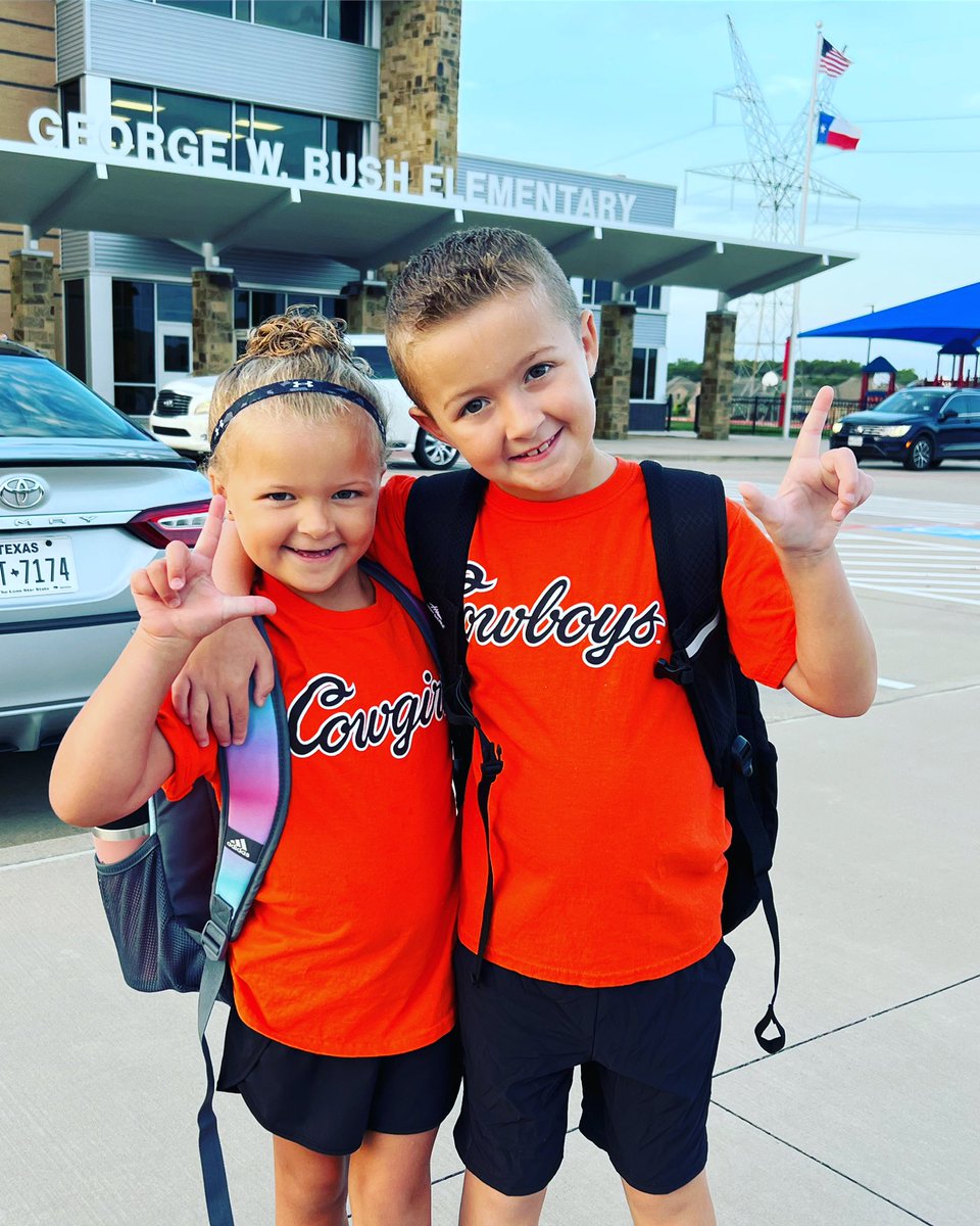 hamarman7's tweet photo. Raising them right!! 🍊 Repping #okstate for the first “Think College Thursday” at school! Probably the proudest @okstatealumni moment we have had!

#gopokes #okstatealumni #bushelementary #wylietx #americasbrightestorange #wylieisd #readyforfootball #cowboys #cowgirls https://t.co/AR8NDwLoJv