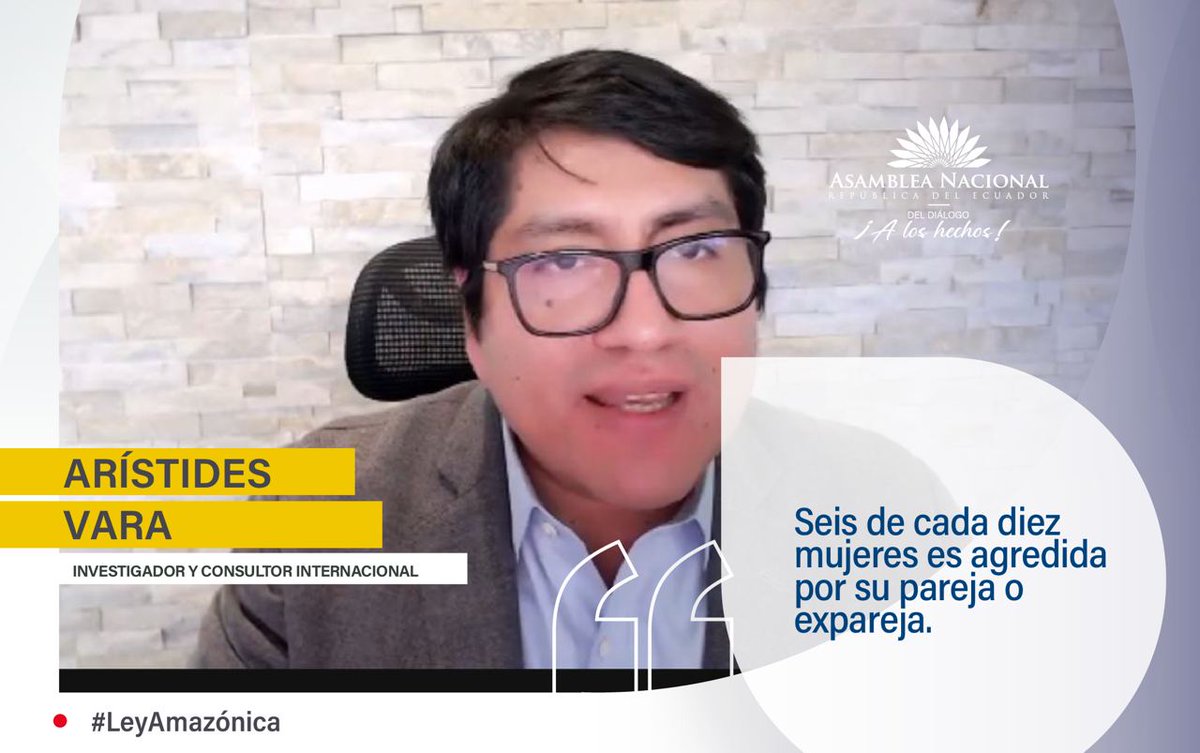 #PlenoLegislativo | Arístides Vara, consultor internacional, describe varios escenarios en donde se genera la violencia a las mujeres. #LeyAmazónica