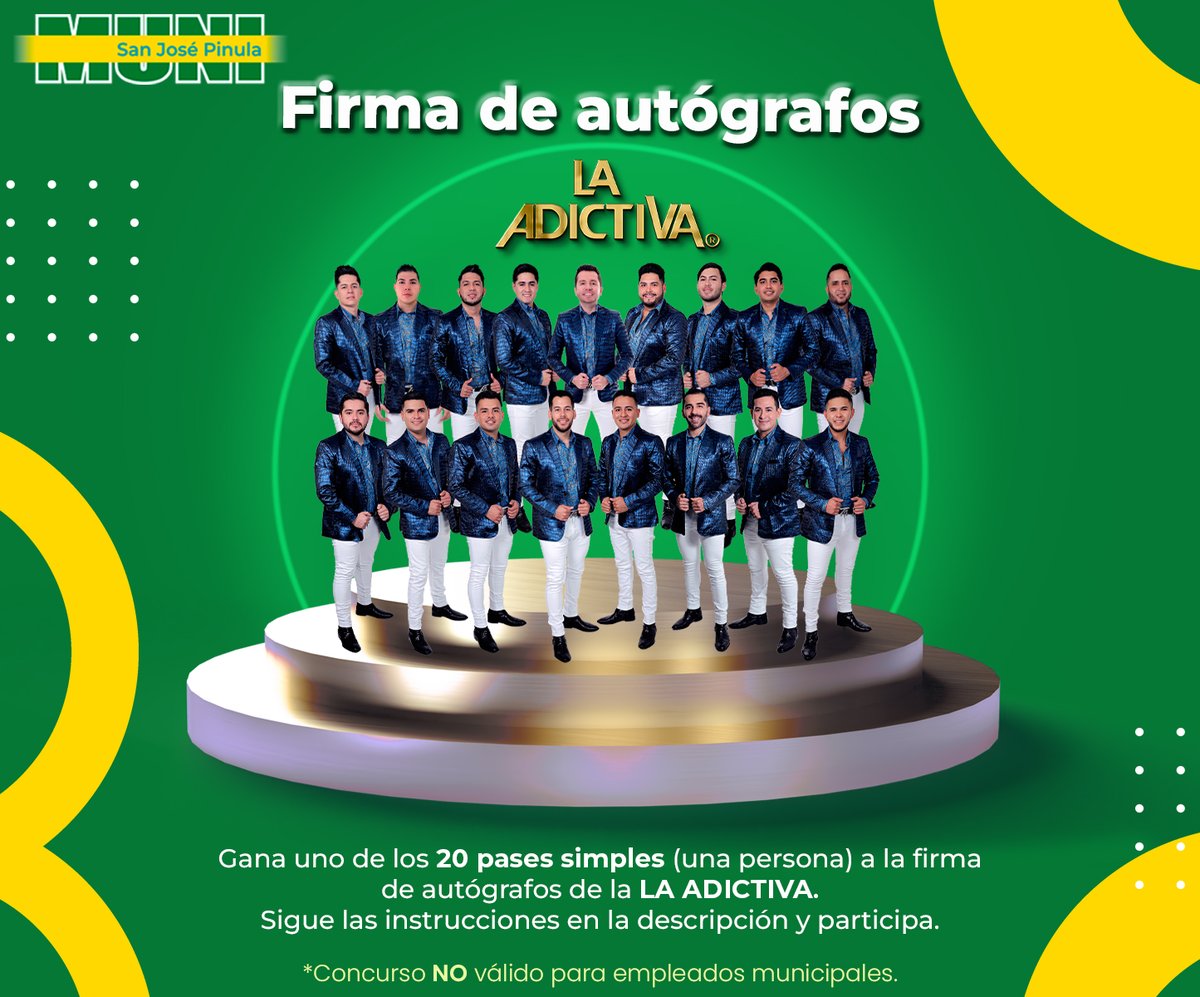 Pasos a seguir:
-Síguenos en Twitter.
-Dale like y comenta por qué quieres asistir y etiqueta a 2 amigos para que nos sigan (un comentario por usuario)
Elegidos al azar con app.
*Vamos a revisar que todos los elegidos y sus etiquetados nos hayan seguido.
*FINALIZA 2 DE SEPTIEMBRE