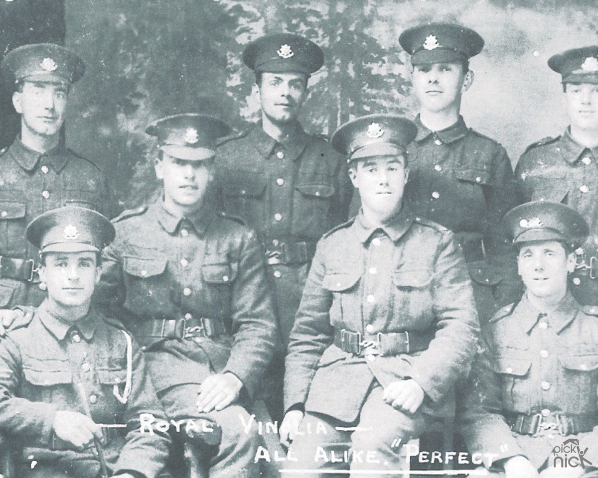 OldPhotoRestore's tweet photo. "The man in the top left of the photo was James (Jimmy) O'Reilly. In 1914 he joined his work comrades and enlisted in the 13th Battalion of the Cheshire Regiment, he was 30. The photo c1915 and is of him and some of his comrades."
Shared by Aisling
#WW1 #Colourising https://t.co/wbyYiGV1K0