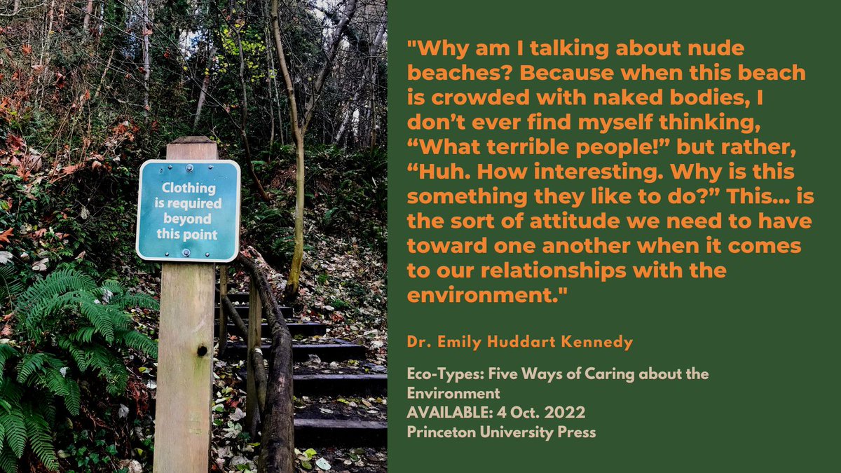Eco-Types: Five Ways of Caring about the Environment will be available on October 4 through <a href="/PrincetonUPress/">Princeton University Press</a>! #ecotypes