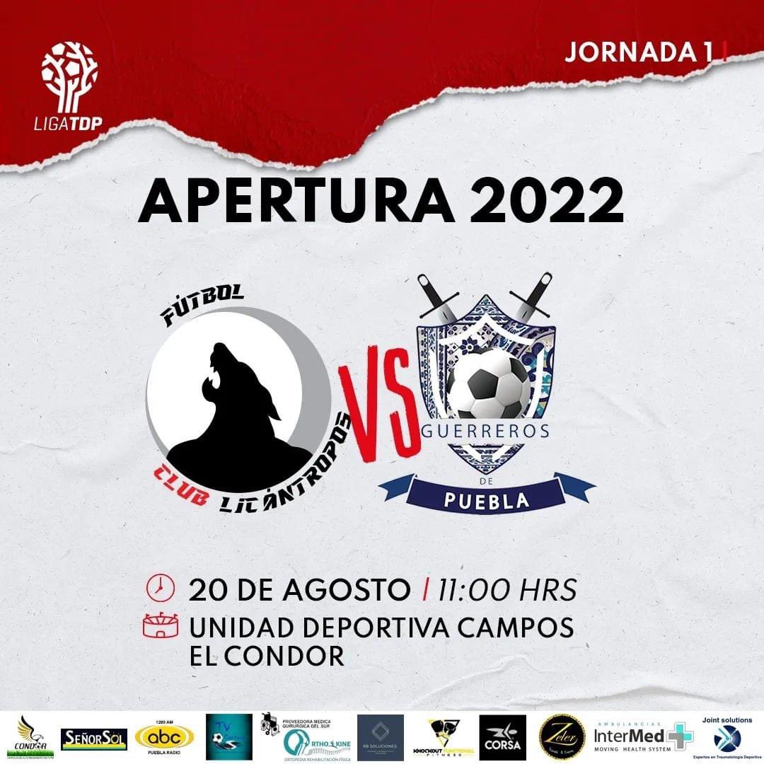 Regresamos a casa 😍
Después de 105 días de espera, regresamos a casa y en esta ocasión nos enfrentamos a <a href="/GuerrerosPuebla/">Guerreros de Puebla</a>, en la jornada 1 de la <a href="/LigaTDP/">Liga TDP</a>, no te pierdas el partido en punto de las 11 am en nuestra casa “el cóndor” O vía Facebook en “Tv cantera” 
#SomosLicantropos