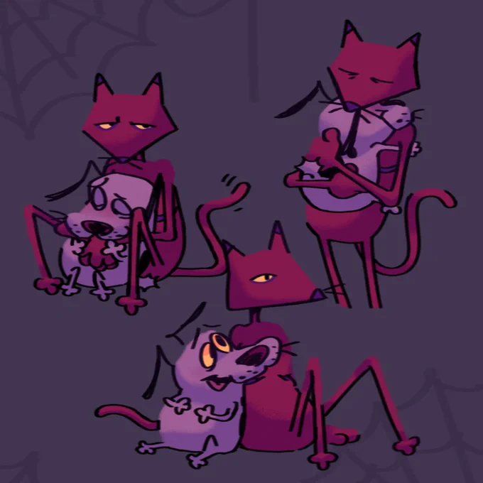i was put on this earth to draw these two #couragethecowardlydog 