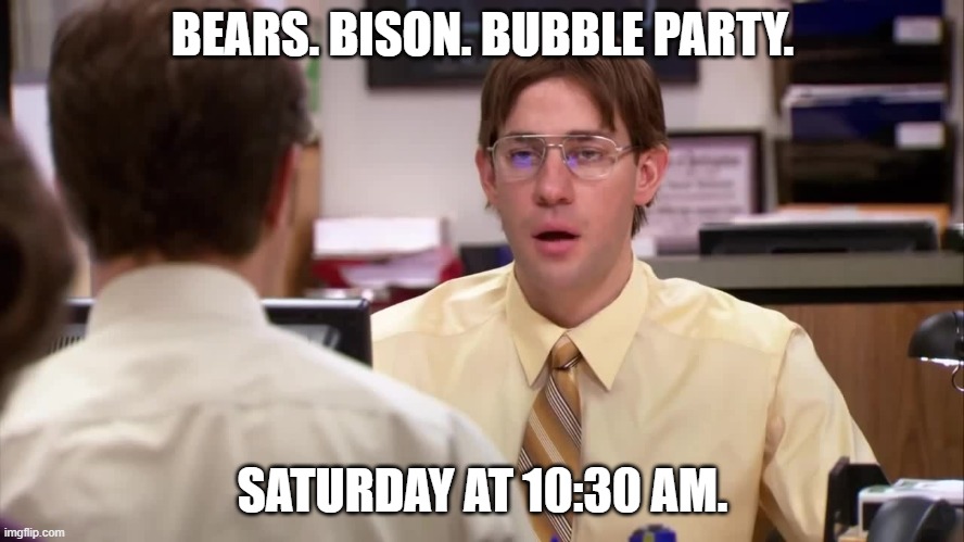 Join us this Sat morning for an epic bubble party! 

We'll be on the lawn between bear and bison with bubble machines, bubble toys - and even bubbles to take home! (While supplies last.)

Buy tickets online today and pay kids' pricing for everyone!  shop.greatzoo.org/webstore/shop/…